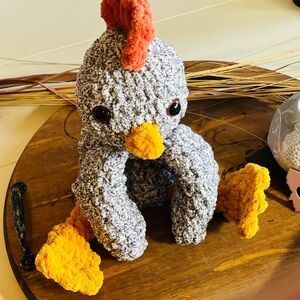 Handmade Crocheted Chicken Lovey